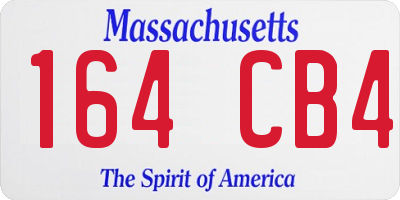 MA license plate 164CB4