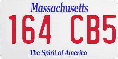 MA license plate 164CB5
