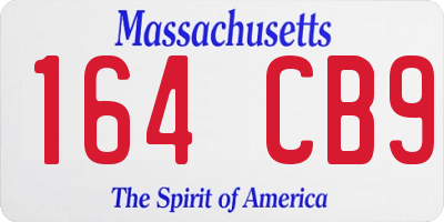 MA license plate 164CB9