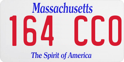 MA license plate 164CC0