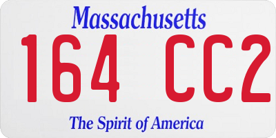 MA license plate 164CC2
