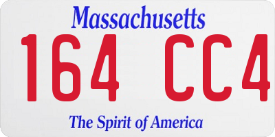 MA license plate 164CC4