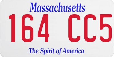 MA license plate 164CC5