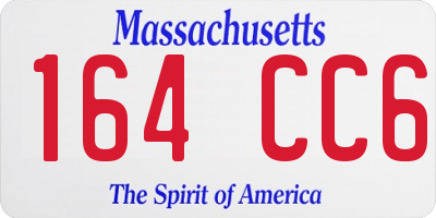 MA license plate 164CC6