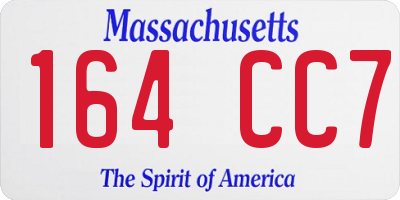 MA license plate 164CC7