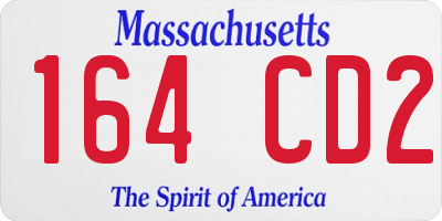 MA license plate 164CD2