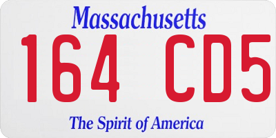 MA license plate 164CD5