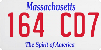 MA license plate 164CD7
