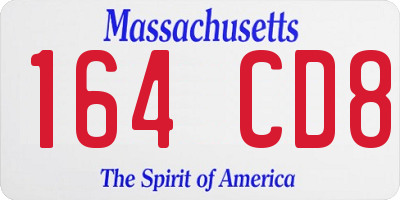MA license plate 164CD8