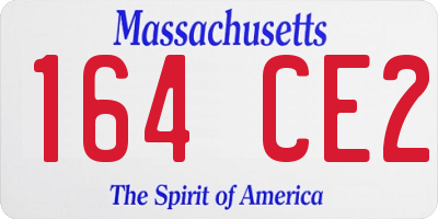 MA license plate 164CE2