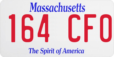 MA license plate 164CF0