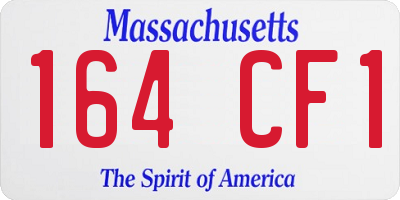MA license plate 164CF1