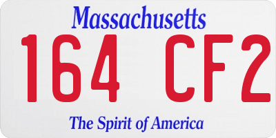 MA license plate 164CF2