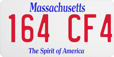 MA license plate 164CF4
