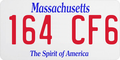 MA license plate 164CF6