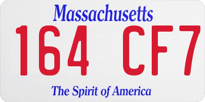 MA license plate 164CF7