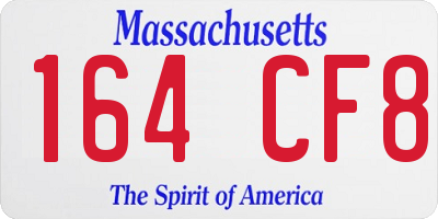 MA license plate 164CF8