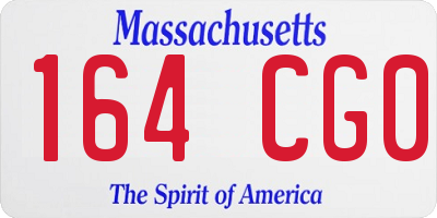 MA license plate 164CG0