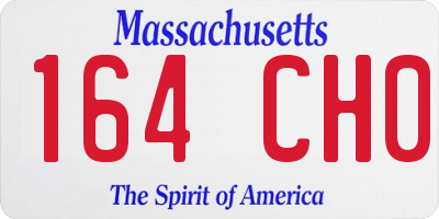 MA license plate 164CH0