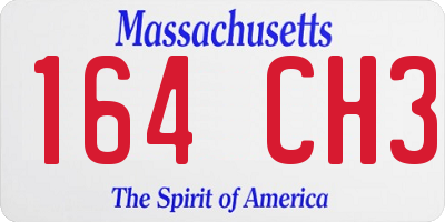 MA license plate 164CH3