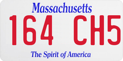 MA license plate 164CH5