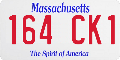 MA license plate 164CK1
