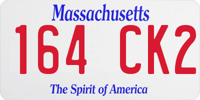 MA license plate 164CK2