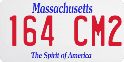 MA license plate 164CM2