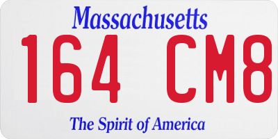 MA license plate 164CM8