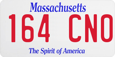 MA license plate 164CN0