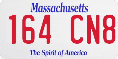 MA license plate 164CN8