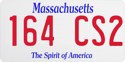 MA license plate 164CS2