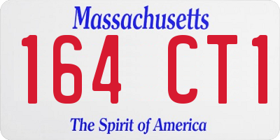 MA license plate 164CT1