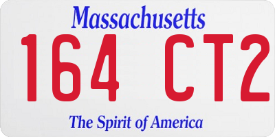 MA license plate 164CT2