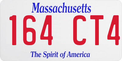 MA license plate 164CT4