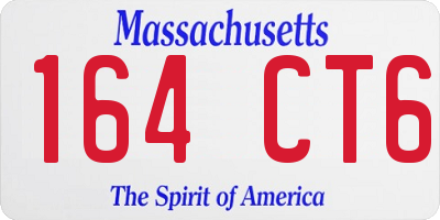 MA license plate 164CT6