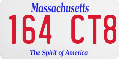 MA license plate 164CT8
