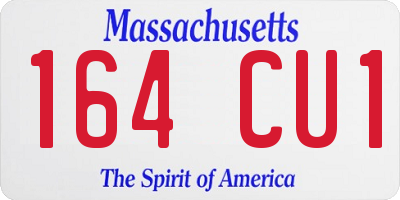 MA license plate 164CU1