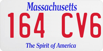 MA license plate 164CV6