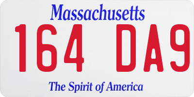 MA license plate 164DA9