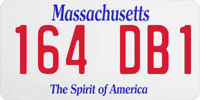 MA license plate 164DB1