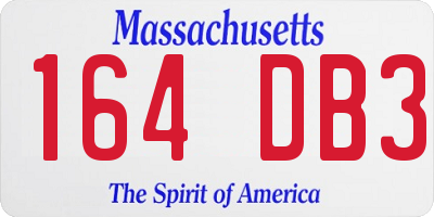 MA license plate 164DB3