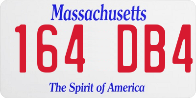 MA license plate 164DB4