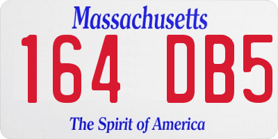 MA license plate 164DB5