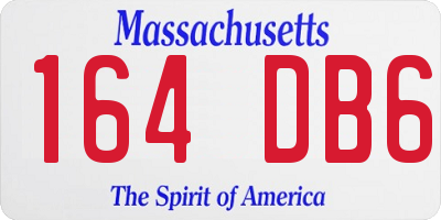 MA license plate 164DB6