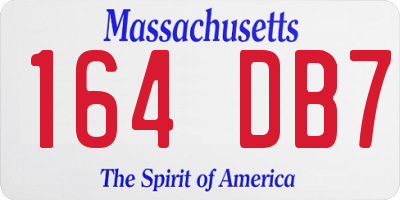 MA license plate 164DB7