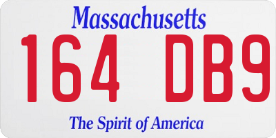 MA license plate 164DB9