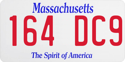 MA license plate 164DC9