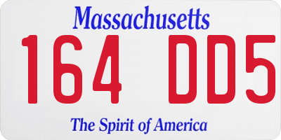 MA license plate 164DD5