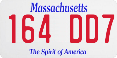 MA license plate 164DD7